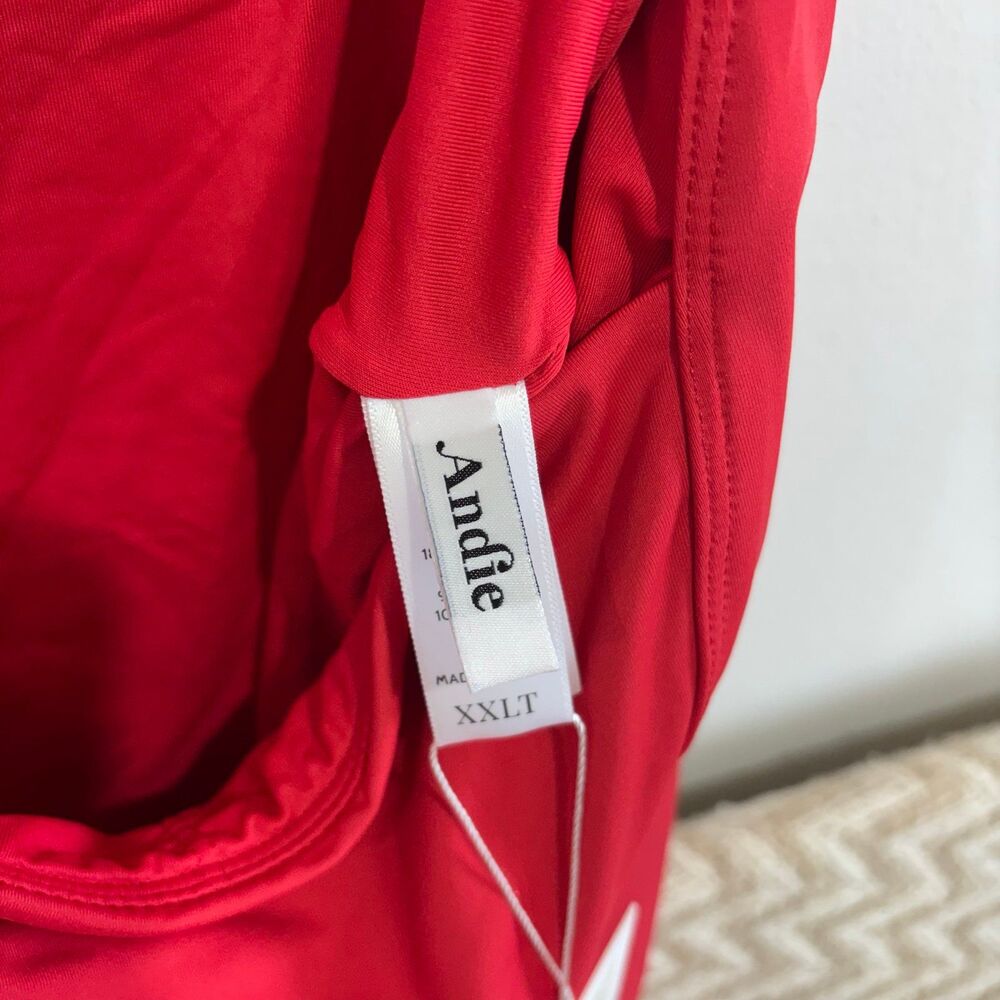 ANDIE Swim Havana One Piece Swimsuit Square Neck Cherry Red XXLT NWT - Picture 6 of 11